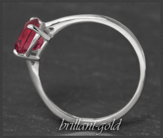 Gold Ring 585 Weißgold mit 1,76ct Rubin